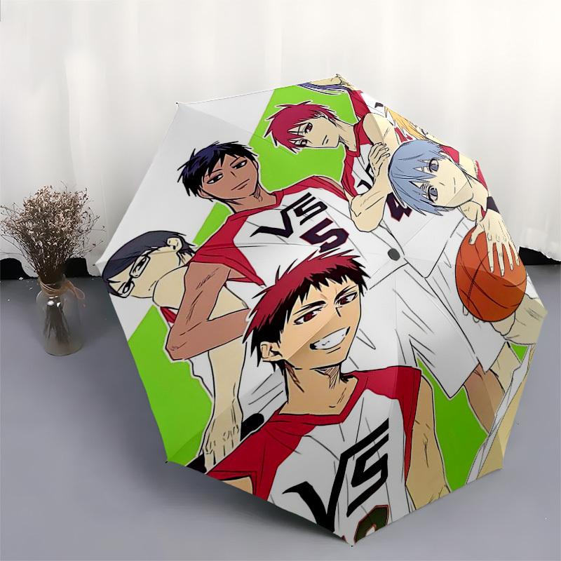 1pc Basketball Anime Characters Outdoor Umbrella - Automatic Opening/Closing, 3-Fold Design, 8-Bone Frame, Perfect Gift for Fans, Travelers, Dail