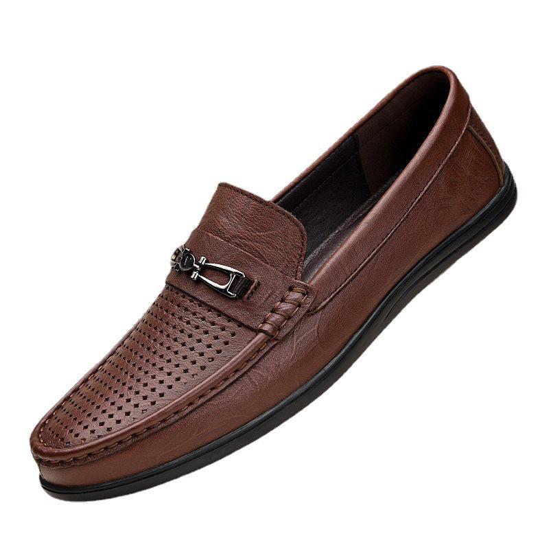 Men's Breathable Cowhide Loafers - New Style Casual Business Leather Shoes