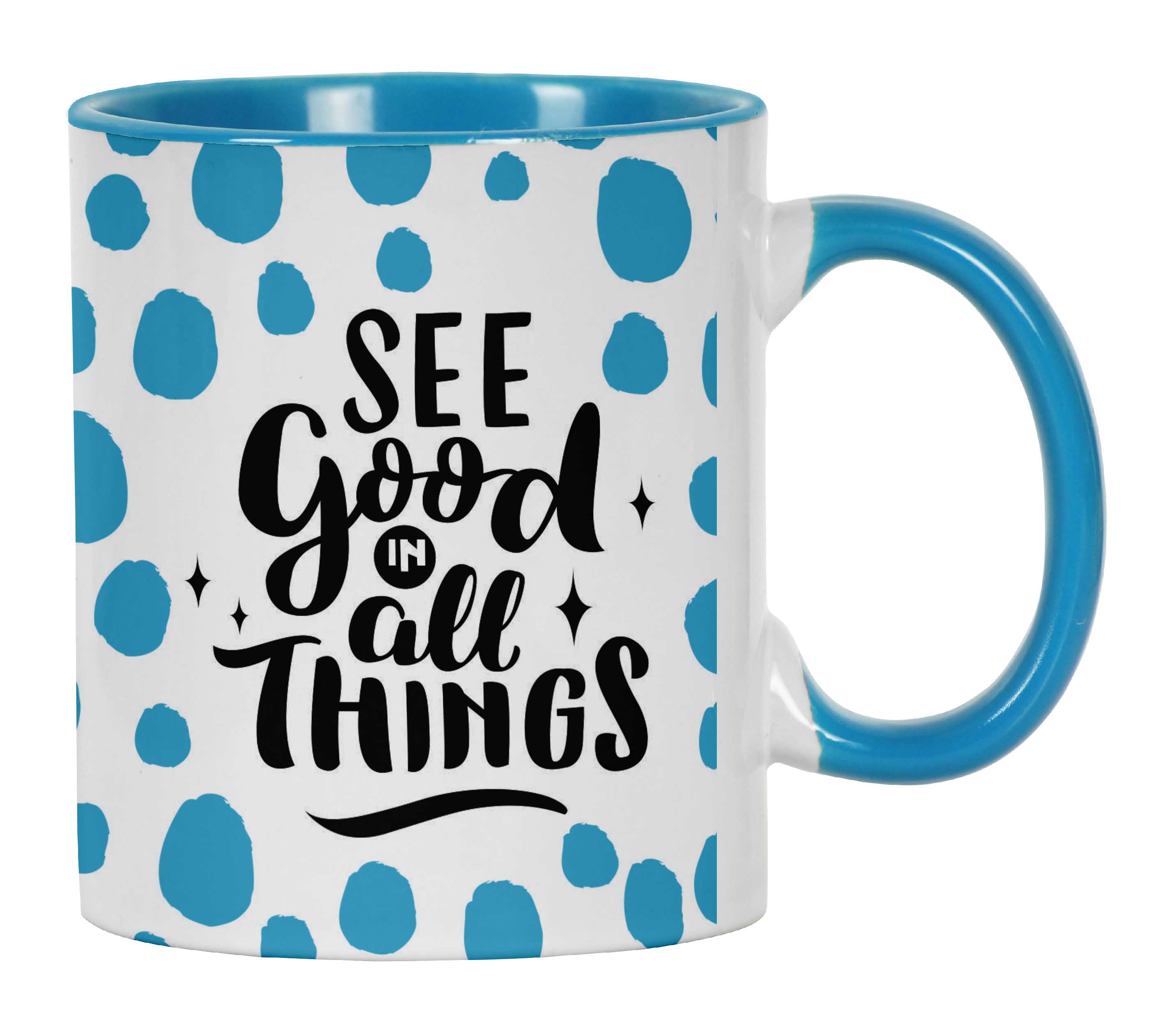 

Inkdotpot See Good In All Things 11 Oz Ceramic Coffee Mug Inspirational Quotes Employee Boss Coworkers Birthday 11oz небо синє кольору