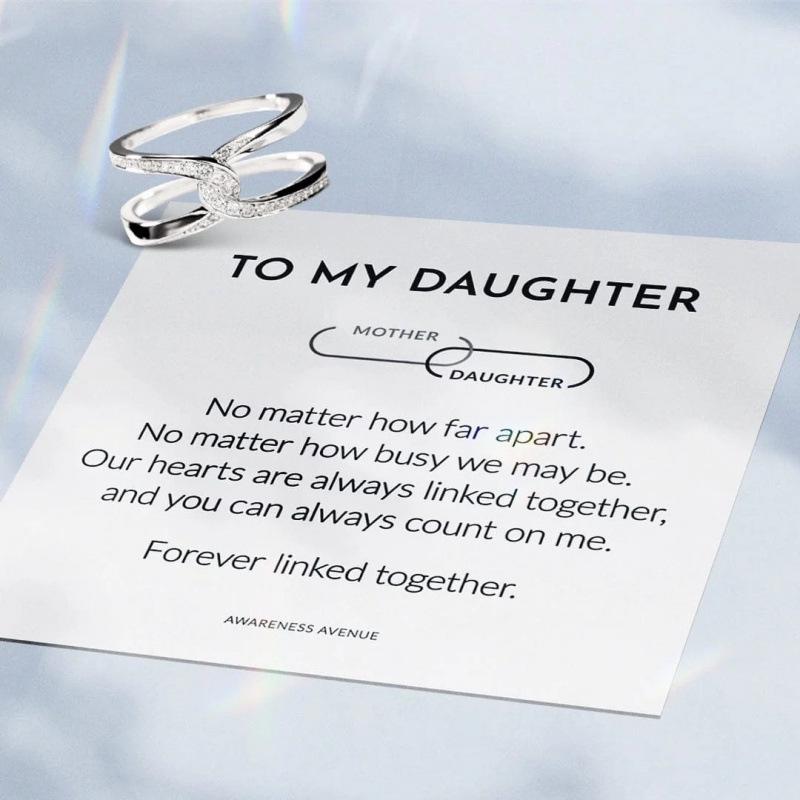 European Style Rope Knot Double C Buckle Symmetrical Fashion Ring