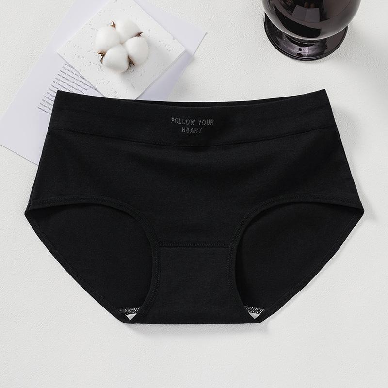 Mid Waist Antibacterial Pure Cotton Large Size Women Underwear With Full Cotton Crotch