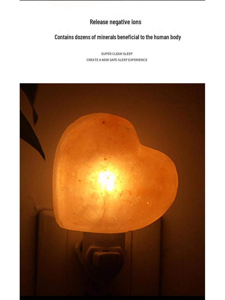 Himalayan Natural Crystal Salt Wall Lamp - Plug-In Night Light for Bedroom, Living Room, Corridor