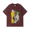 275 GSM Washed T-shirts 100% Cotton Chainsaw Man V22 Denji Print Unisex Heavy Cotton T Shirt