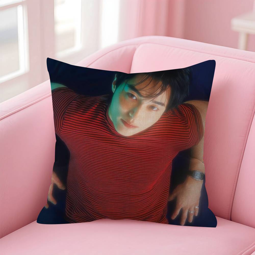 Korean Celebrity Byeon Wooseok  Pillow Gift Home Office Decoration Bedroom Sofa Car Cushion Cover case 45x45