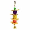 Parrot Cage Bird Climbing Chewing Rack Toy Natural Grass Woven Colorful Hanging Decoration