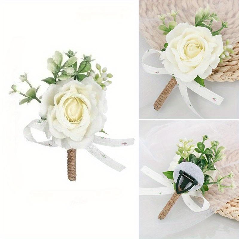 

1 шт. Гостевой банкетный костюм Карманная цветочная композиция Свадебная бутоньерка для жениха и невесты Имитация
