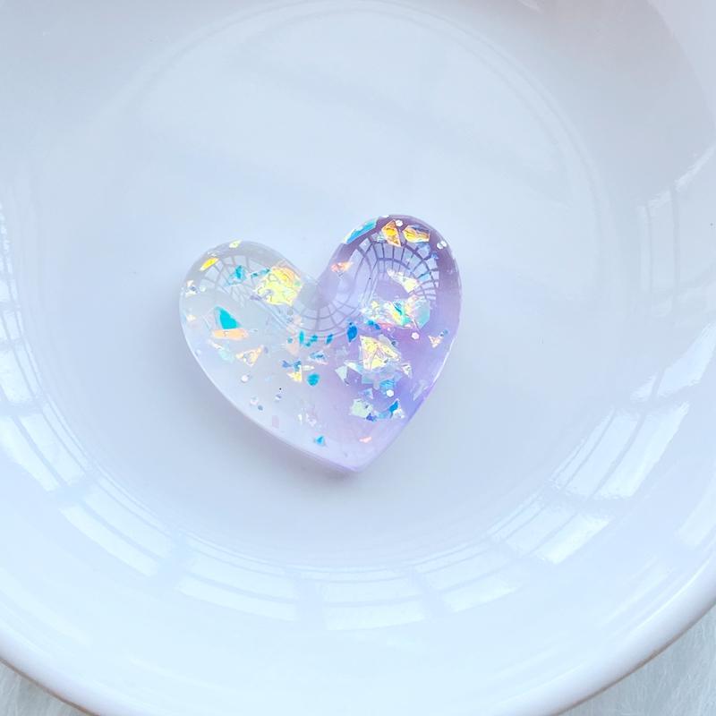 10Pcs New Cute Resin Mini Shining Heart Flat back Cabochons Scrapbooking DIY Jewelry Craft Decoration Accessories Q42