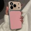 Luxury Crystal Large Window Candy Leather Case for iPhone 17 16 15 14 13 Pro Max 17Pro Shockproof Armor Bumper Plating Cover