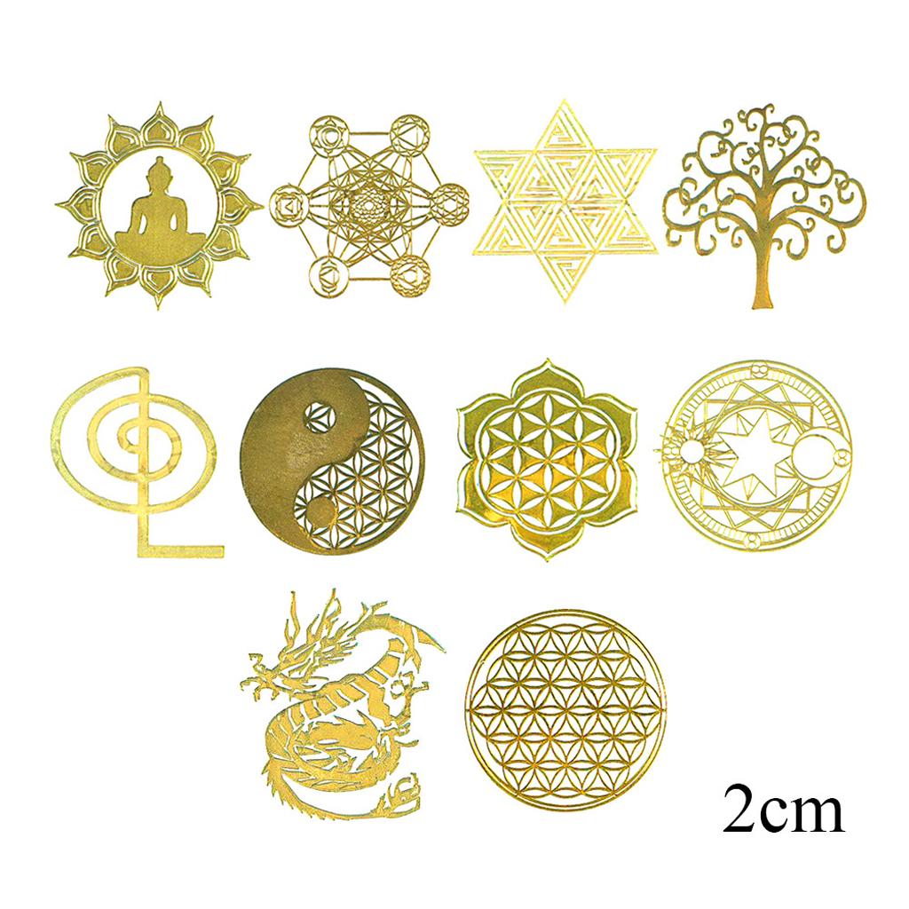Pyramid Epoxy Resin Crafts Orgonite Stickers Effect Simulation Copper Orgonite S