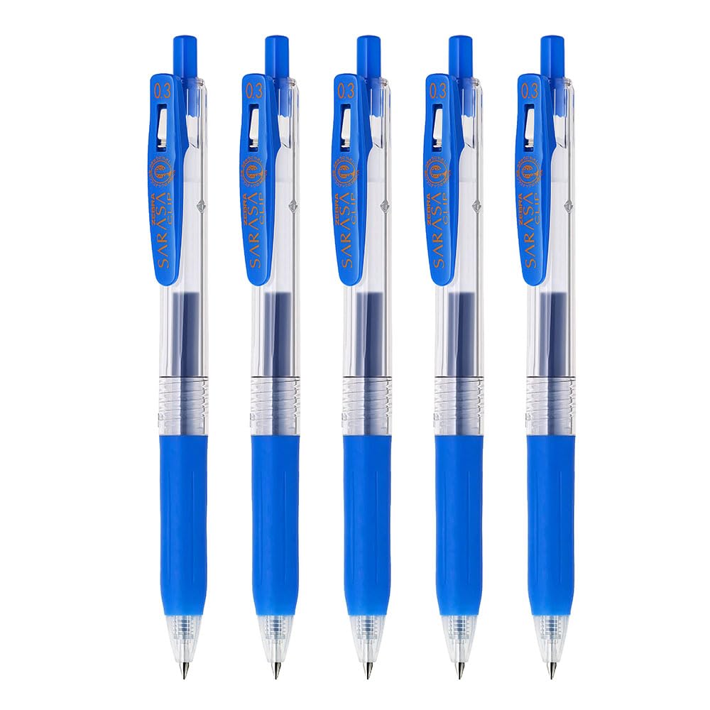 

Zebra Gel Ballpoint Pen Sarasa Clip Blue Set of 5 0.3mm P-JJH15-BL5-AZ