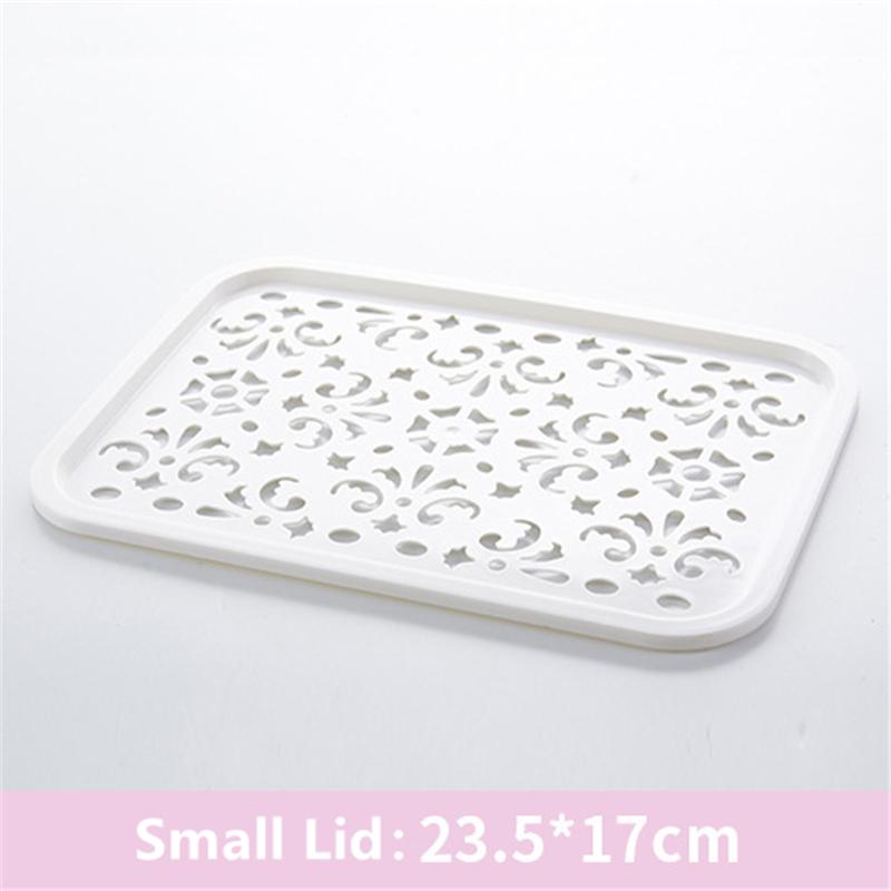 For Plastic Hollow Storage Box Case Tabletop Sundries Cosmetic Waterproof Organizer Container Wardrobe Clothes Storage Baske 10600₽