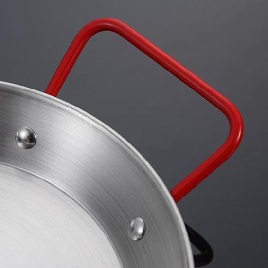 Prato Extra Grosso para Frutos do Mar com Alças de Aço Inoxidável Dupla Orelha Prato de Servir para Ensopado de Lagostim Bandeja para Frango Frito Coreano