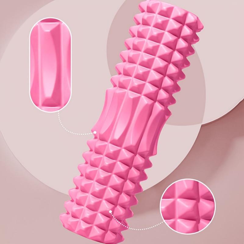 1pc EVA Foam Massage Roller for Yoga & Pilates, Medium Firmness, Manual Operation, Fitness Back Exercise Tool