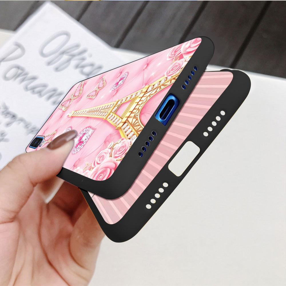 Case For Samsung Galaxy A52 A12 A32 A51 A21s A71 A13 A53 A22 A31 A72 A03 A02s A41 Black Phone Shell Love Bow