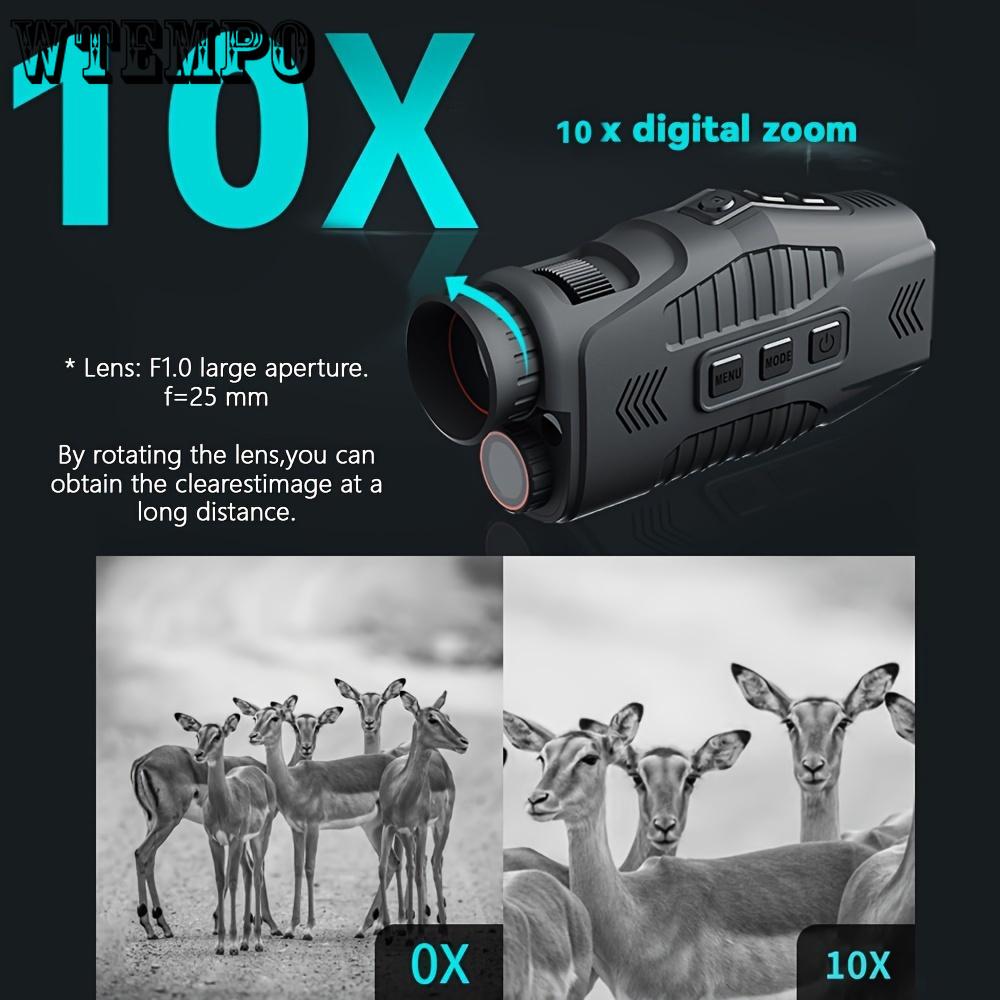 Night Vision Monocular- All-Black Stealth Vision For Outdoor Adventures- HD Photography& Video, Digital Zoom, Rechargeable