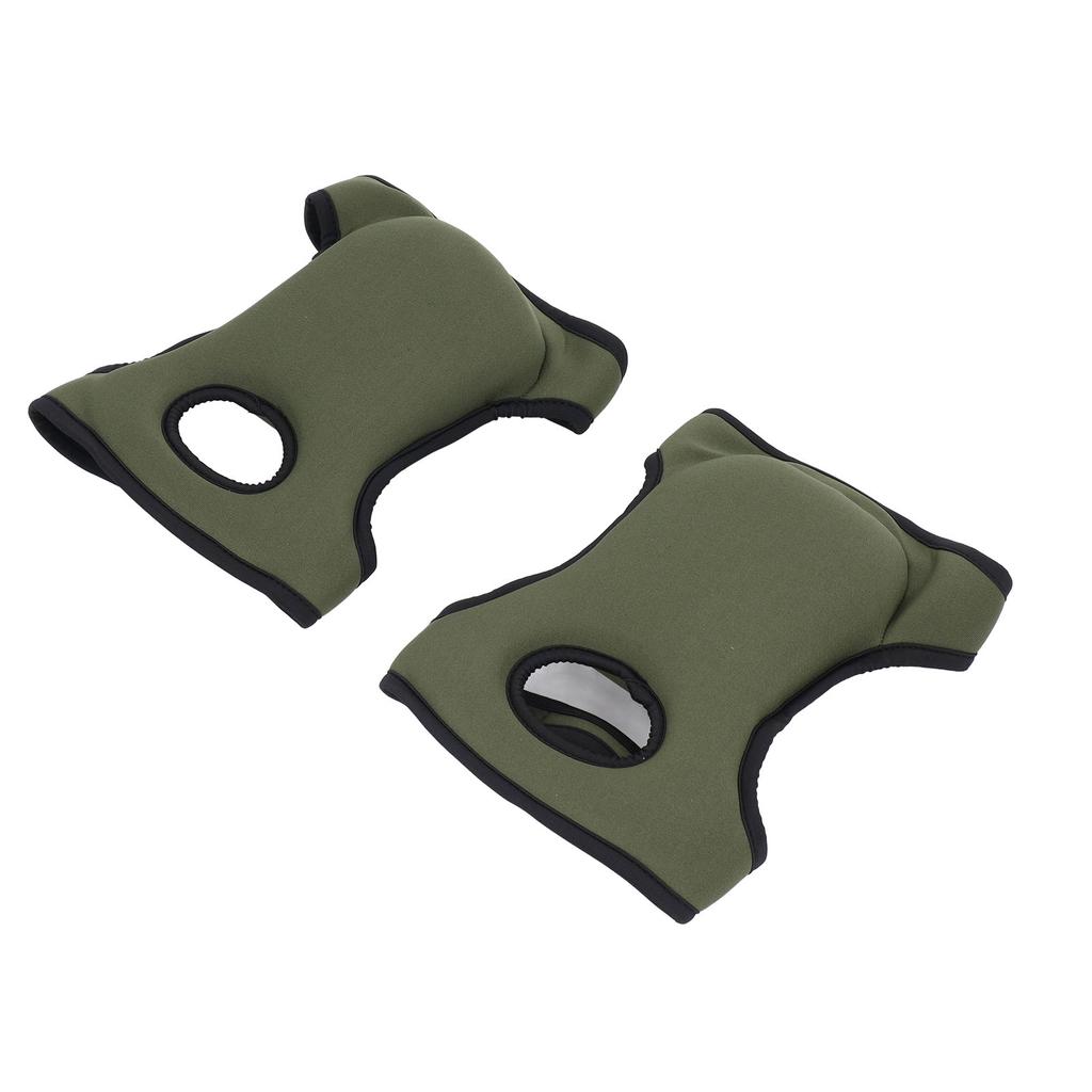 1 Pair Adjustable Knee Pads Multifunctional Waterproof Gardening Kneeling Pad for Household Work Baby Bath Dark Green