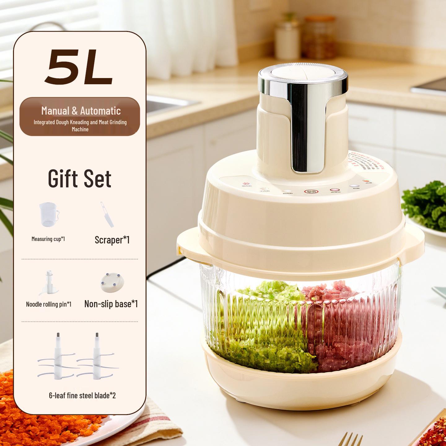 Automatic Meat Grinder & Food Processor - Fully Automatic Dough Mixer & Kneader