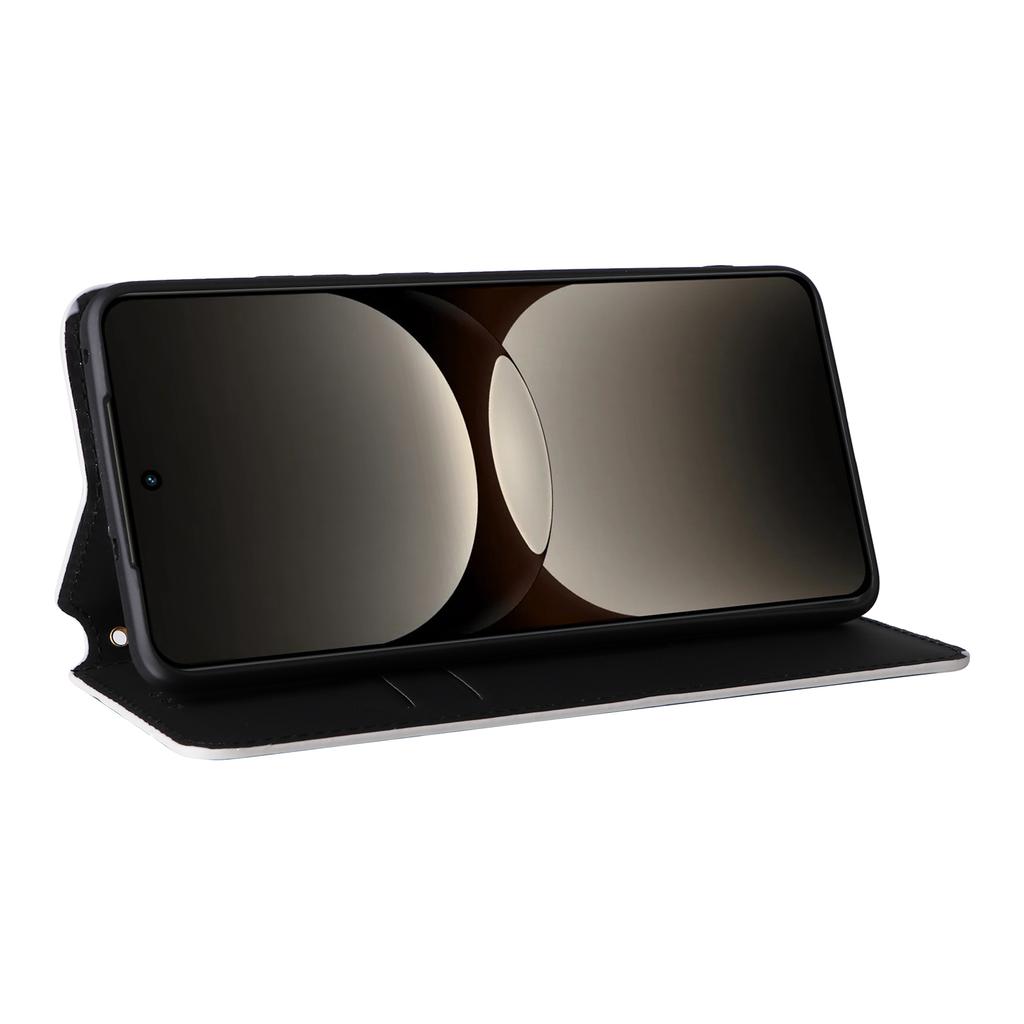 For Realme GT 7 Pro 5G Wallet Case Rhombus Imprinted Leather Phone Cover