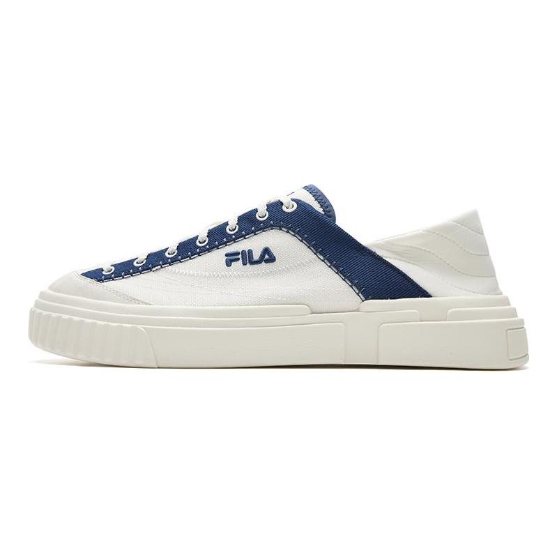 FILA MILANO Breathable Lightweight Low top Canvas Shoes Men's White Blue F12M622309FWS