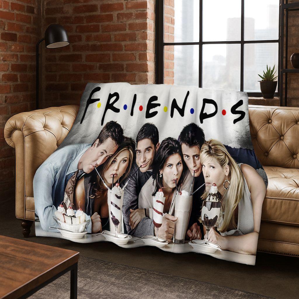 Classic Friends Central Perk TV Flannel Blanket,Cozy Soft Throw Blanket for Home Bedroom Bed Sofa Picnic Office Cover Gift Kid
