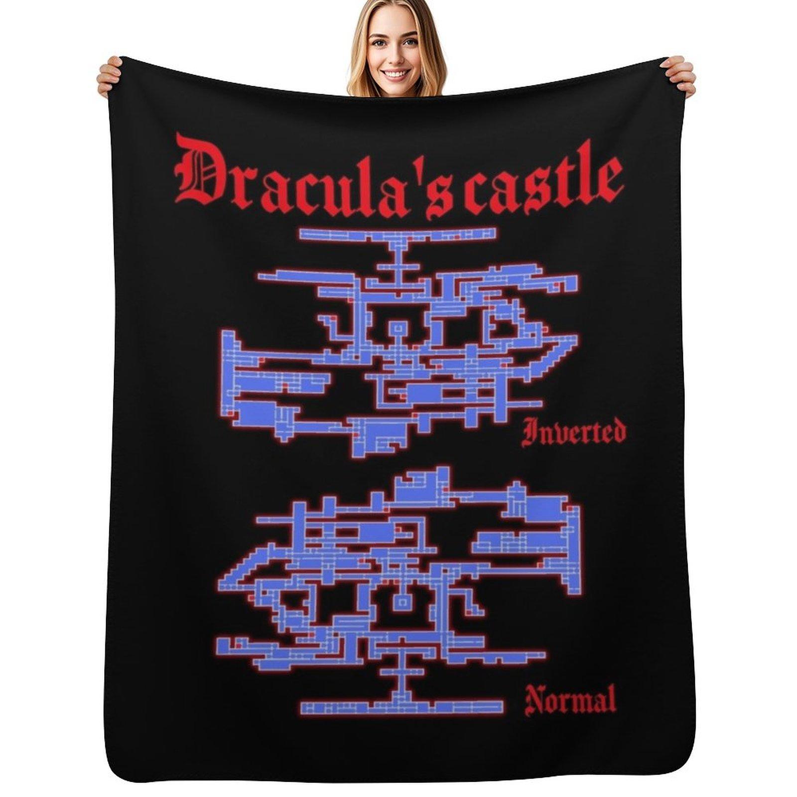 Dracula s Castle Throw Blanket All Season Lightweight Soft Blanket for Bed Size: 75*100cm, Weight: 230 GSM