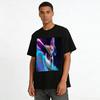 Cyberpunk Style Cool Female Warrior Printed T-shirt Trendy Streetwear For Men And Women Pure Cotton T-shirt