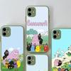 Cute Cartoon Barbapapa Phone Case For iPhone 16 15 14 Plus 15 13 12 11 Pro Max X XS MAX Matte Cover