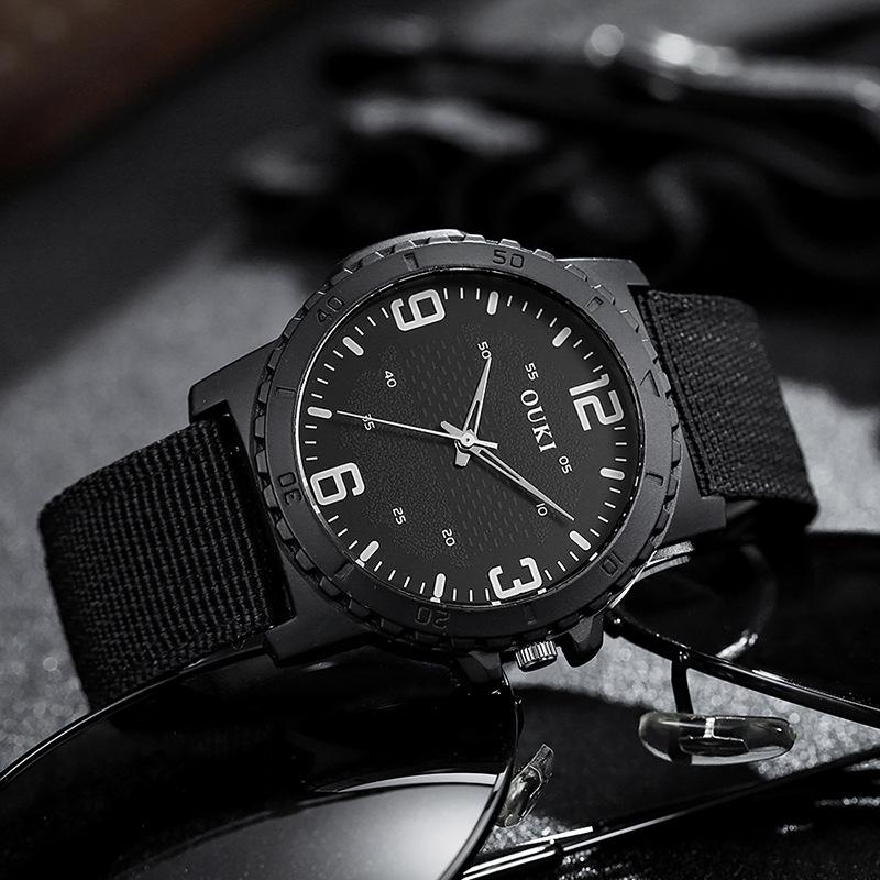 Fashion Men's Outdoor Sports Quartz Watches Top Brand Luminous Large Dial Watches Nylon Strap Men's Original Design Watches