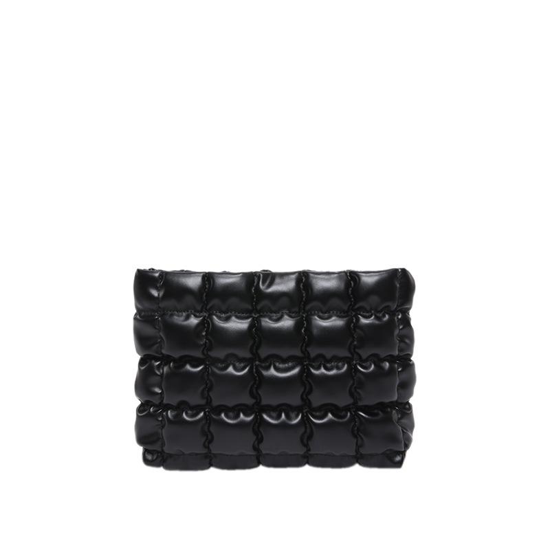 

Вместительная повседневная плиссированная косметичка с вышивкой «Cloud Embroidery Thread», удобная сумка для хранения, модный клатч в иностранном стиле чёрный