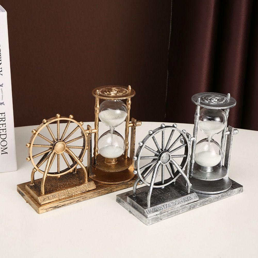 Sand Glass Ferris Wheel Hourglass Plastic Ferris Wheel Ornament Clock Art Sand Clock Timer  Office