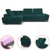 Corner Sofa, Foldable, F, Sleeping, Savio, Left, Family Furniture, Green, Corduroy