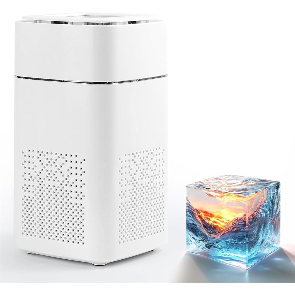 H11 HEPA Air Purifier: 3-Layer Filtration Removes Dust Odors Particles - Smart Air Quality Monitor for Resin Crafting Epoxy Workspace Desk Use