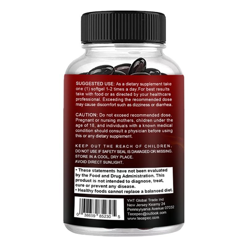 Tecepec Maca Extra Strength Supplements 8050mg with Ashwagandha, Ginger, Tribulus, Shilajit, Shatavari & Black Pepper, 120 Softgels