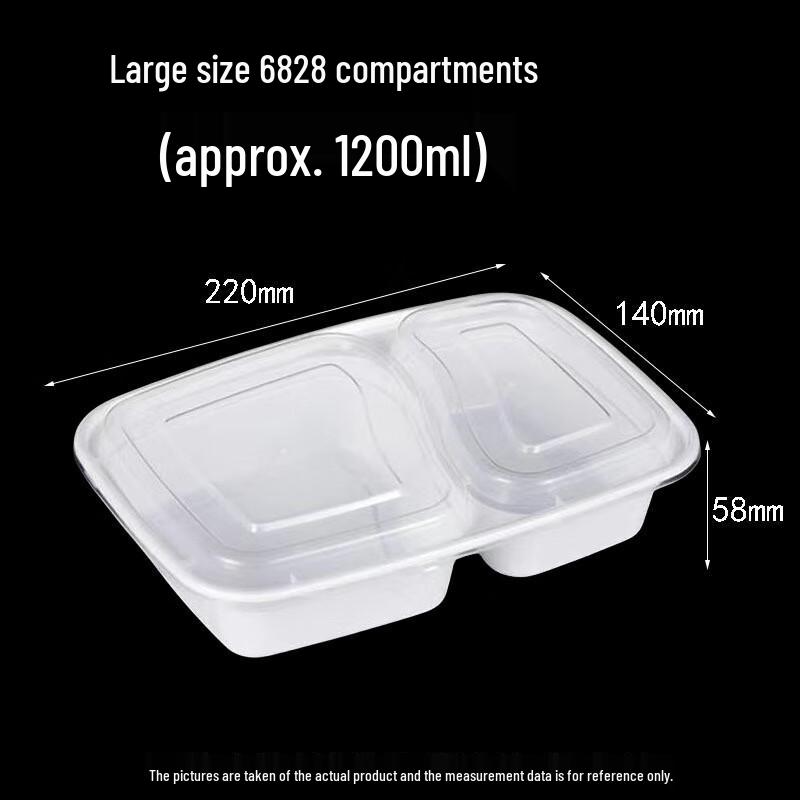 BOUSSAC Thickened Compartmented Microwaveable Disposable Lunch Box