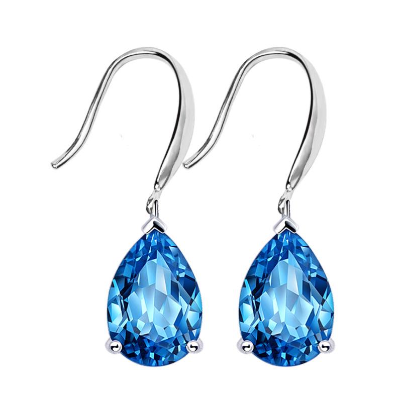 925 Sterling Sølv Krystall Engel Tå Topas Halskjede - Valentinsdag Vintage Kragebenssmykke