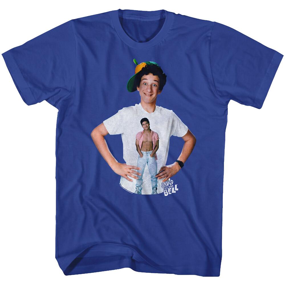 Saved By The Bell Funny Face Screech Wearing Slater Shirt Men s T Shirt M