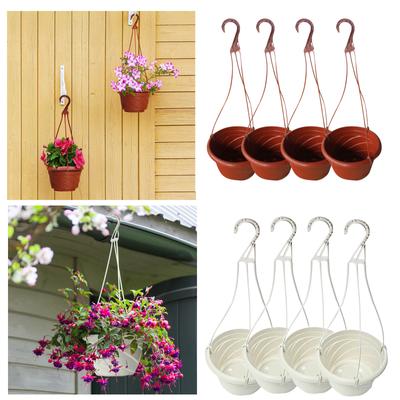4 st Hemma Trädgård Balkong Kroktyp Hängande Blomkorg Hängande Kärl