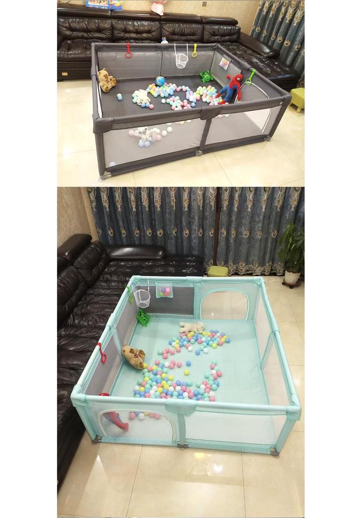 Baby and Toddler Safety Playpen with Walker and Bed Rail Guard