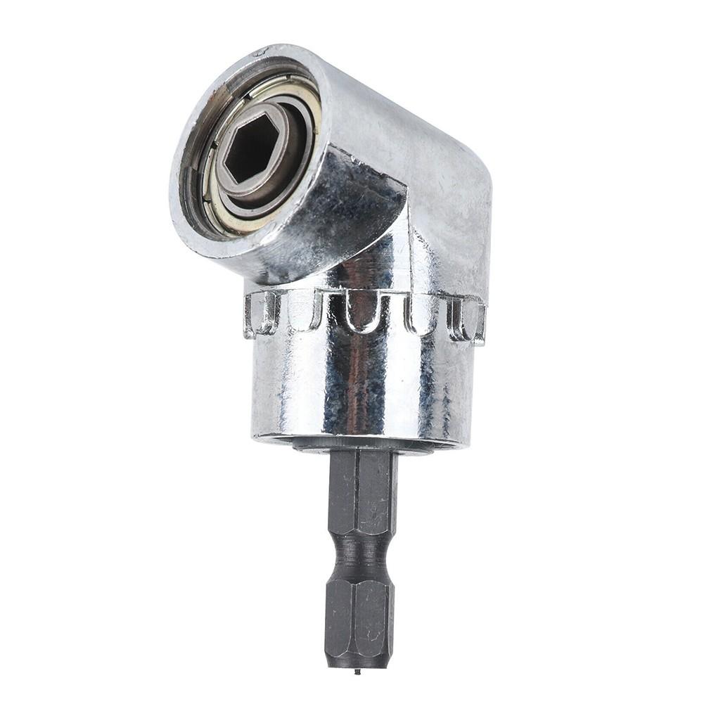 Silver Drill Adapter Right Angle 1/4\" Adapter Bits