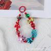 New High-End Christmas Beaded Phone Lanyard with Snowman and Tree Keychain, Festival Hanging Ornament, Bag Pendant