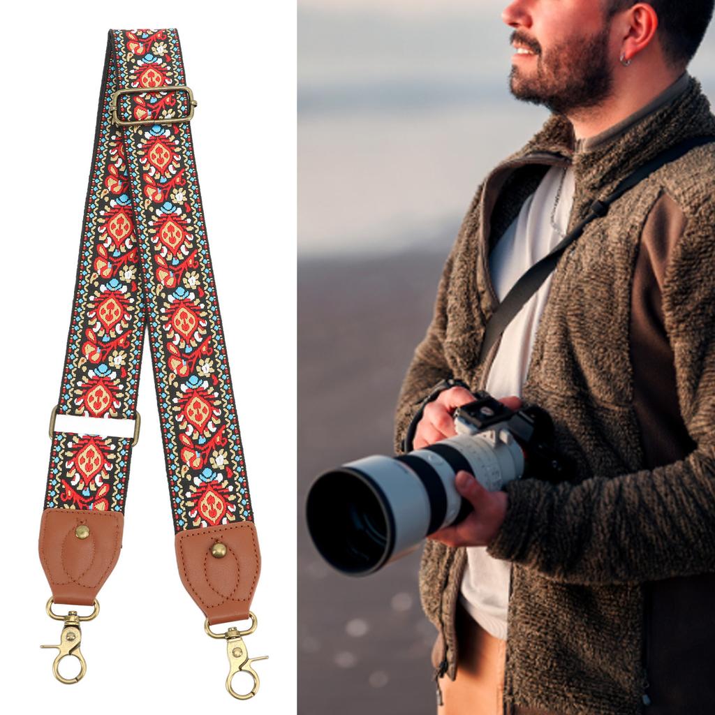 Retro Ethnic   Camera Strap Woven Thickened Polyester Camera Neck Shoulder Strap Outdoor Photography Equipment Great Gift for Photographers