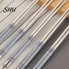Chinese Stainless Steel Chopsticks 5 Pairs Food Stick Porcelain Pattern Anti-Slip Stylish Non-slip for Home