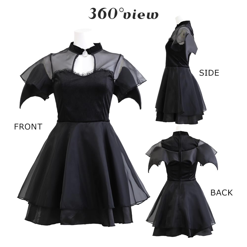 Halloween Cosplay Costume Devil Halloween Cosplay Adult Women Mini Skirt Large Size [Bright Lala] Women's cos053-L