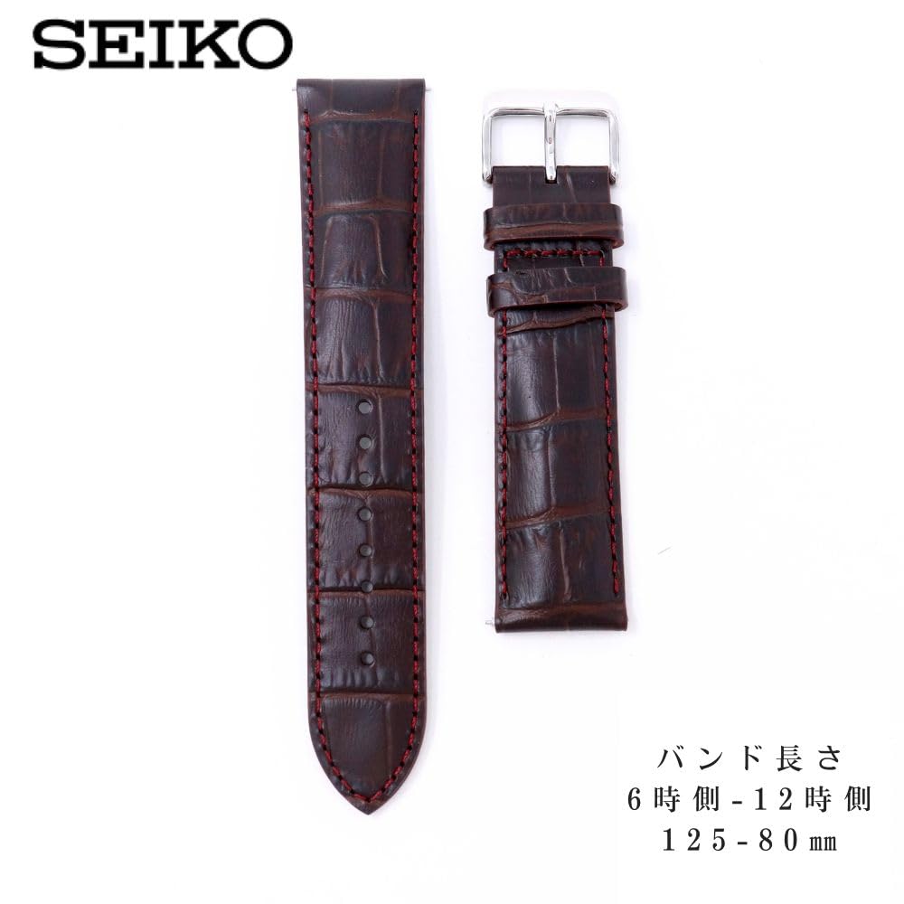 Reloj Piel Genuina Oscura con Cuidado RS06S22BN [Seiko] Correa, 22mm, Correa, Hombre, Marrón, Instrucciones,