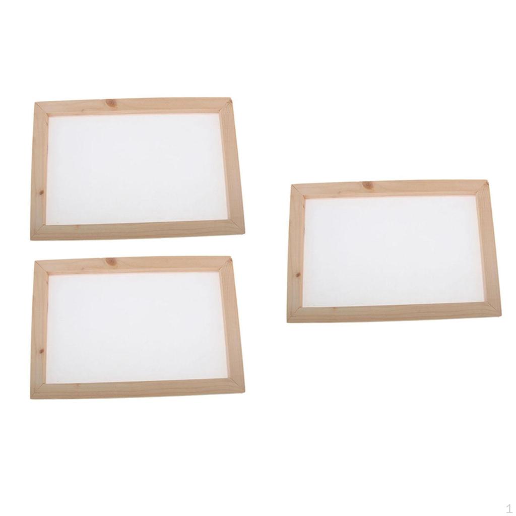 3pcs Papermaking Screen And Deckle Kit Supplies for Adult