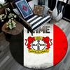 Custom Name Bayer Leverkusen Round Area Rug,Carpet Rug for Living Room Bedroom Sofa Playroom Decor,Non-slip Floor Mat