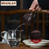 150ml Elegant Yixing Purple Clay Teapots Handmade Auspicious Beast Rib Pot Raw Ore Mud Tea Maker Kettle Zisha Tea Set Drinkware