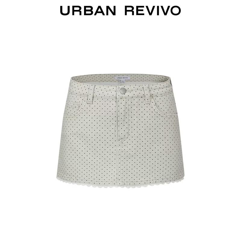 UR2026 Women's Retro Polka Dot Ruffle Skort Shorts