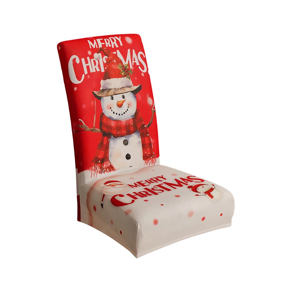 Noel Sandalye Kılıfları, Yüksek Esnek Çıkarılabilir Yıkanabilir Sandalye Koltuğu Koruyucu Kılıf Noel Dekorasyonu İçin Noel Temalı Dekor