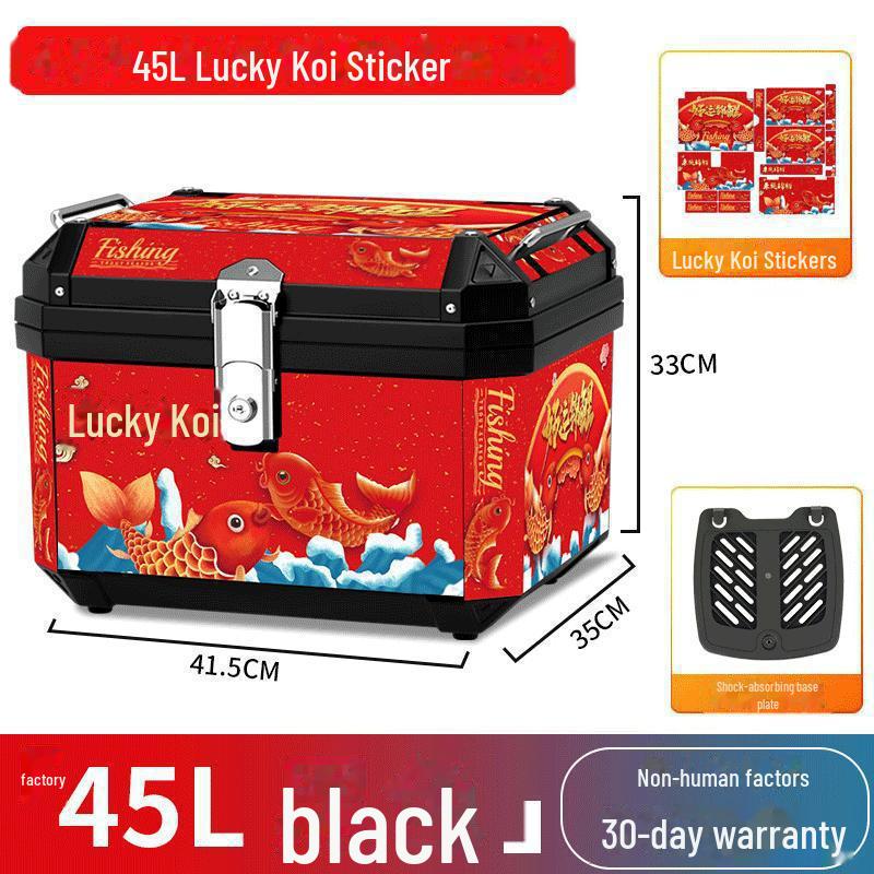 Universal Waterproof Motorcycle and Electric Scooter Trunk: Large Capacity Tail Box for Storage and Takeout